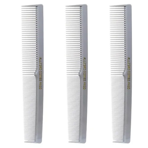 Allegro Combs Peines de corte para peluqueros 420, peine para barba, bigote, para hombres, mujeres, niños pequeños, trenzados, separación del Gris