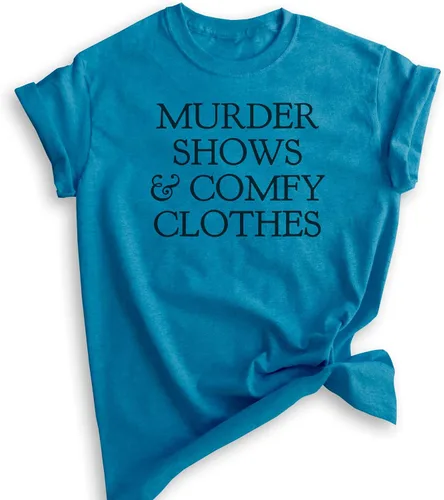 Camisa de ropa de asesinato y cómoda unisex para mujer para hombre camisa de crimen verdadero adicto al crimen amante del verdadero crimen
