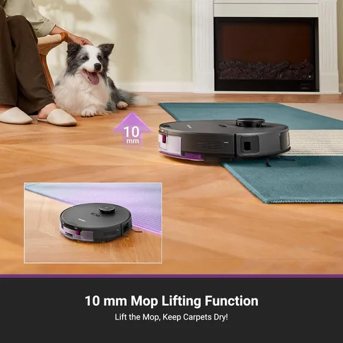 Miniatura 5 de Eureka E20 Plus Robot Aspirador y Fregona, Robot Aspirador con Estación de Vaciado Automático sin Bolsa, Capacidad de 45 Días, Succión de 8000 Pa