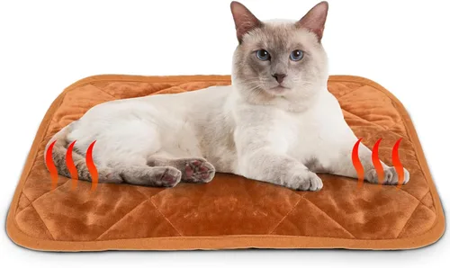 Miniatura 12 de NAMOTEK Cama para gatos autocalentable para interiores y exteriores, súper suave, autocalentable, almohadilla térmica lavable para gatos y perros