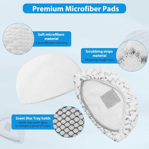 Miniatura 3 de Paquete de 6 Almohadillas de Repuesto para Trapeador de Vapor para Bissell Powerfresh Steam Mop 1940 1806 1544 2075 2685A 2181 2814 Series