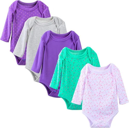 Miniatura 2 de Hakochia Conjunto de mamelucos y accesorios de manga larga para bebé niño o niña de 0 a 12 meses, 15 piezas