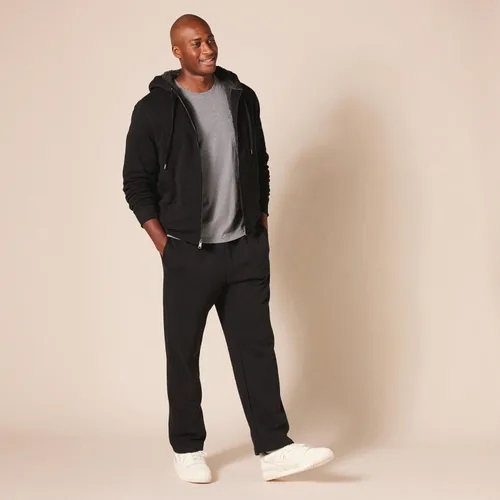 Miniatura 7 de Tienda Essentials Sudadera de vellón con capucha, con forro de sherpa y cierre completo de cremallera para hombre