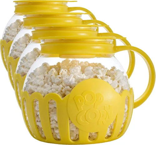 Miniatura 21 de Ecolution - Palomitero MicroPop patentado para microondas, con vidrio seguro para temperatura, tapa 3 en 1 mide granos y derrite mantequilla, hecho