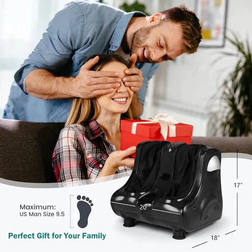 Miniatura 7 de MEDIMALL Masajeador de pies y pantorrillas, masajeador eléctrico de pies con calefacción suave y función de vibración, inclinación ajustable