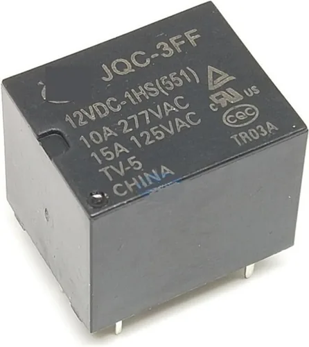 AOKLEY 5Pcs Relays HF JQC-3FF-005-1HS JQC-3FF-009-1HS JQC-3FF-012-1HS JQC-3FF-024-1HS 4PIN 15A/125VAC 5V 9V 12V 24V (Size : JQC-3FF-005-1HS 5V)