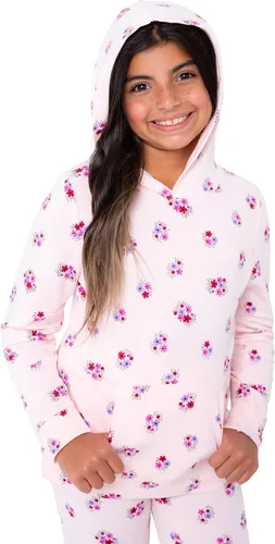 Miniatura 4 de BTween Paquete de 4 ropa deportiva y de descanso para niñas, sudaderas con capucha y pantalones deportivos, pantalones deportivos para niños