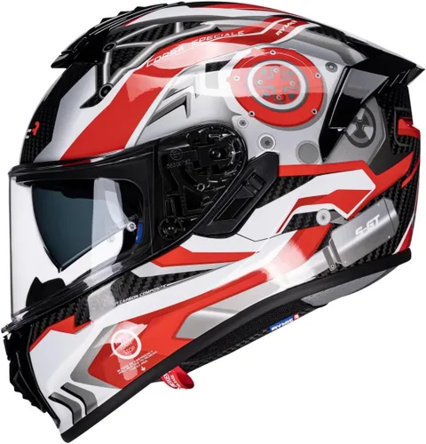 Miniatura 10 de S-GT Carbon Fiber Motorcycle Helmet Full Face Racing Helmet for Adult, Speaker-Ready Design, DOT Approved