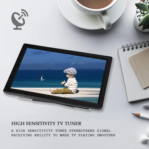 Miniatura 3 de Yoidesu TV portátil de 14 pulgadas con sintonizador ATSC, TV a batería con HDMI, SD/MMC, USB, VGA, entrada y salida AV y control remoto, TV