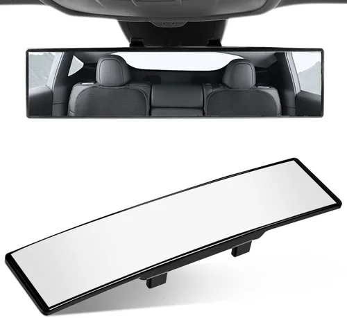 Miniatura 8 de OBTANIM Espejo retrovisor para automóvil de 10.6 pulgadas, vidrio HD, antirreflejo, clip panorámico gran angular, accesorios para espejo retrovisor