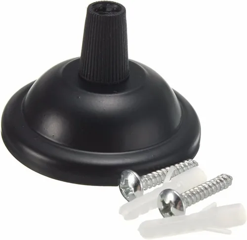 Miniatura 7 de Juego de 4 mini toldos de luz retro de 2.6 pulgadas de diámetro, placa de techo negra, base de chasis, accesorios de luz colgante