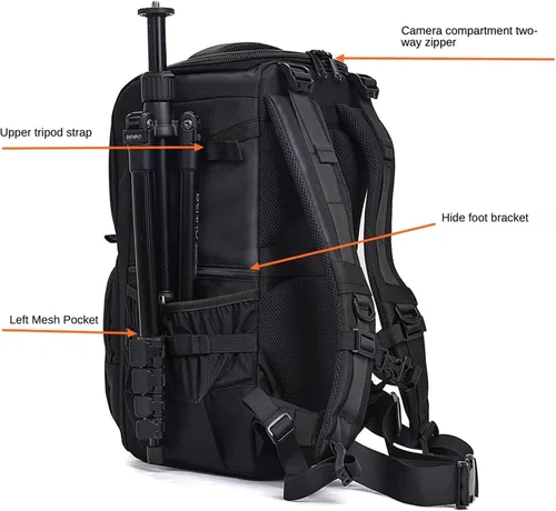 Miniatura 5 de ZZQ&CCF Mochila para cámara de lente de teleobjetivo para Canon RF 200-800/100-500, funda para lente Nikon Z 180-600, bolsa para cámara compatible
