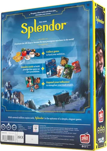 Miniatura 3 de Asmodee Splendor Juego de mesa - ¡Domina el arte de la riqueza y el prestigio! - Fascinante juego de estrategia de minería de gemas para niños