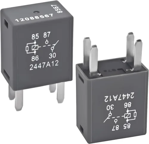 2 relés automotrices 12088567 8567 – Relé de alto rendimiento de 4 pines de 30 A 12 V CC para Buick, Cadillac, Chevrolet, GMC – Reemplazo OEM para