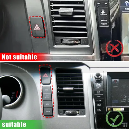 Miniatura 3 de HAPPYHORSE Cubierta de marco de panel de salpicadero de automóvil compatible con Toyot@ Tundra 07-13/Sequoia 07-21 Panel de control central