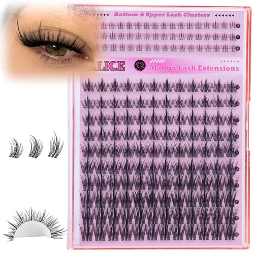 Miniatura 19 de Kit de extensión de pestañas DIY racimos de pestañas D-Curly voluminosos, pestañas individuales, kit de extensión de pestañas con herramienta