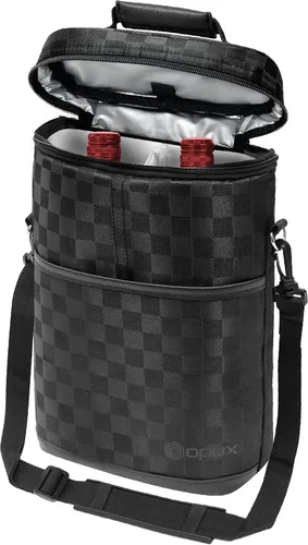 Miniatura 15 de opux - Bolsa de transporte para 2 botellas de vino, bolsa aislada y a prueba de fugas para vino, bolsa de vino para viajes, ideal para picnic, BYOB