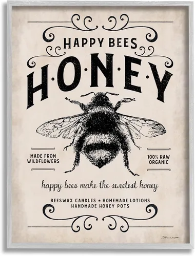 Miniatura 8 de Stupell Industries Honey Bee Rustic Farm - Placa de pared con diseño de palabras texturizadas, 10 x 15, multicolor