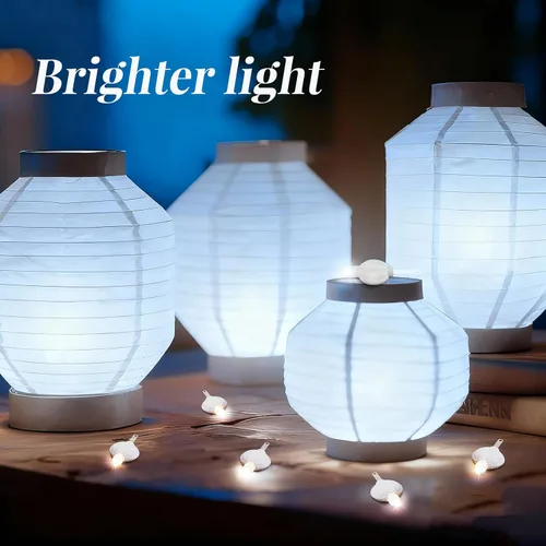 Miniatura 5 de Aogist Paquete de 24 luces LED pequeñas que funcionan con pilas, impermeables, duran 48 horas para linternas de papel, globos, flores, bodas y Blanco