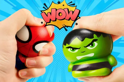 Miniatura 3 de JA-RU Marvel Avengers & Spiderman - Pelotas de espuma para niños (3 juguetes esponjosos), bolas de estrés de superhéroes. Pelota de alivio