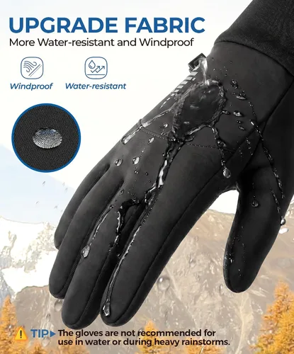 Miniatura 2 de Rivmount - Guantes de invierno resistentes al agua con pantalla táctil, guantes térmicos cálidos para hombres y mujeres, adecuados para climas