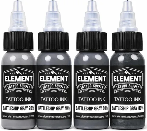 Miniatura 43 de Element Tattoo Supply - Tinta de tatuaje negra prémium - Tinta de tatuaje profesional y suministros para contorno, sombreado y mezcla - Tinta