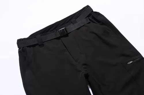 Miniatura 3 de MOERDENG Pantalones de senderismo ligeros para hombre con cinturón, impermeables, de secado rápido, pantalones tácticos elásticos