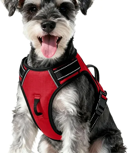 Miniatura 78 de Arnés para perro sin tirones, chaleco reflectante ajustable y acolchado para mascotas con asa de fácil control, fácil de llevar con nudo elegante