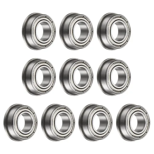 Miniatura 37 de uxcell Rodamiento de bolitas con bridas F683ZZ, 20pcs 0.118x0.276x0.118 in Acero cromado doble blindado ABEC1 cojinetes de brida