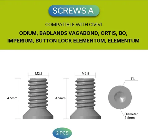 Miniatura 2 de CIVIVI Tornillos de bolsillo de acero inoxidable CA-12B (Negro)