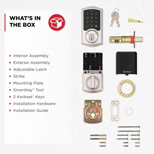 Miniatura 8 de Kwikset SmartCode 270 - Cerradura de puerta con teclado táctil electrónico sin llave con bloqueo automático, códigos de usuario personalizados