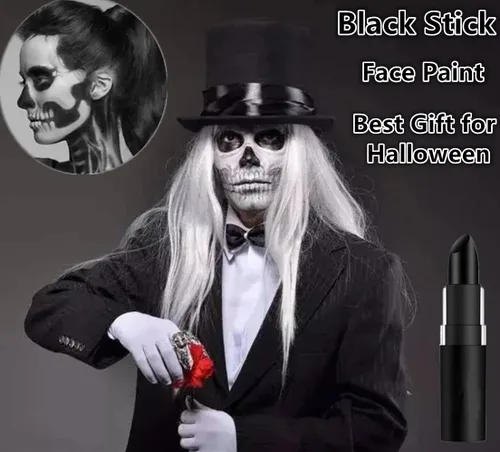 Miniatura 6 de Go Ho Barra de pintura facial negra fácil de colorear, tiras de ojos impermeables para palo de béisbol, accesorios de fútbol, lápiz labial y pintura