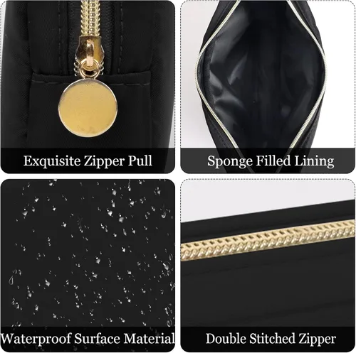 Miniatura 3 de XSUIOY Bolsa de maquillaje de viaje para bolso, bonita bolsa de maquillaje preparada para cosméticos, bolsa organizadora para mujeres, bolsa