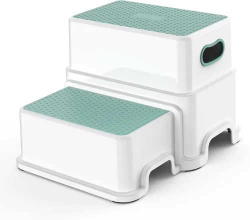 Miniatura 11 de Victostar Taburete para Niños Pequeños, Taburete de 2 Niveles para Niños para Lavabo de Baño, Taburete para Orinal con Superficie Antideslizante