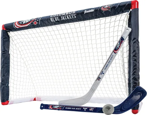 Miniatura 12 de Franklin Sports NHL - Juego de mini hockey para niños, portería de hockey sobre rodilla, pelota + 2 palos, juego de juguetes para interiores