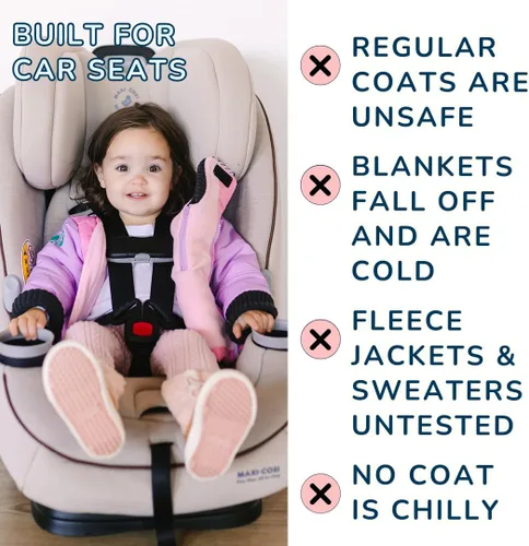 Miniatura 6 de Buckle Me Baby Coats Chaqueta de invierno de asiento de coche más seguro de cierre rápido para niño o niña, como se ve en Shark Tank