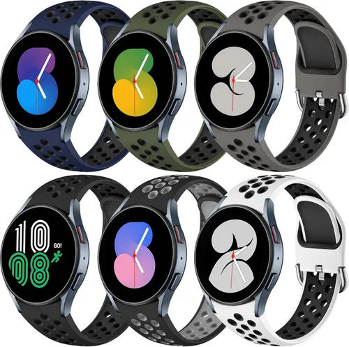 Miniatura 10 de 6 PACK Bandas sin huecos Compatibles solo con Samsung Galaxy Watch 7/6/5/4 Band 40mm 44mm/Watch 6 Classic 43mm 47mm/Galaxy Watch 5 Pro 45mm/4