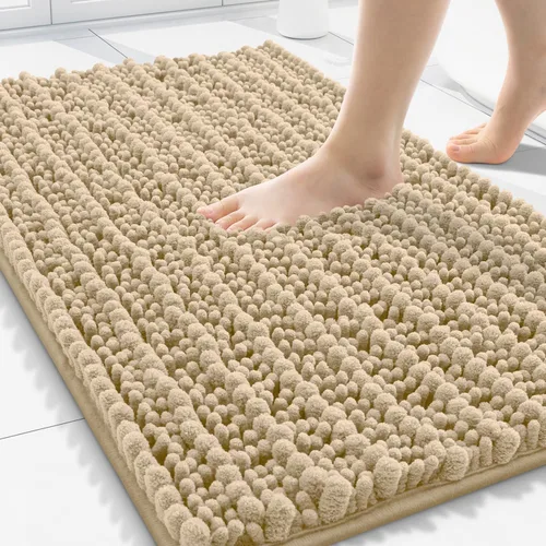 Miniatura 39 de Smiry Alfombras de Baño 24x16 pulgadas, Alfombras de Baño de Chenilla Extra Suaves y Absorbentes, Respaldo de Goma Antideslizante, Lavable a Máquina