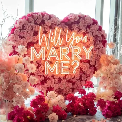Miniatura 10 de Letrero de neón personalizado con texto en inglés «It Was Always You», letrero de neón personalizado con corazón para boda, fiesta de compromiso