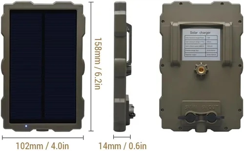 Miniatura 8 de Lixada Panel de carga solar Cámara de rastro Panel solar 1700mAh recargable para cámara de caza Carga solar al aire libre Alimentado por el sol