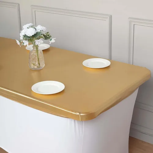 Miniatura 6 de Efavormart - Mantel para banquetes de elastano elástico de 4 pies, color negro