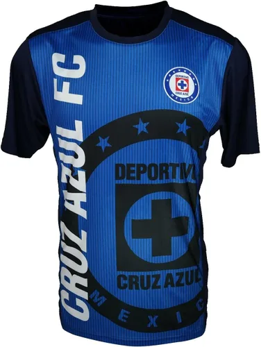 Icon Sports Cruz Azul - Camiseta de fútbol para hombre, diseño exclusivo de poli