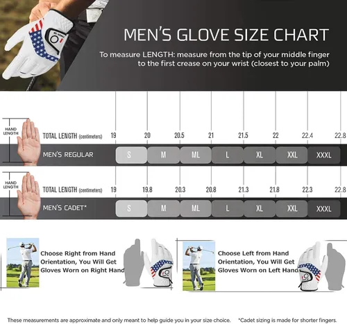 Miniatura 6 de FINGER TEN Guantes de golf para hombre, paquete de 5 unidades para mano izquierda y derecha, cómodos, suaves y con agarre para todo tipo de clima