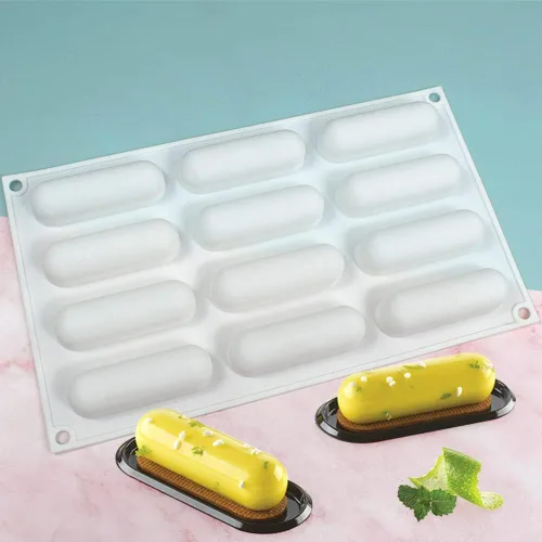 Miniatura 6 de Molde ovalado de silicona para galletas, moldes de silicona antiadherentes, moldes de chocolate para chocolate, cupcakes, dulces, pudín de mini