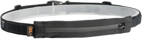 SPIbelt Cinturón de correr de rendimiento para adultos, bolsillo expandible, trabillas de gel energético, cintura ajustable, sin rebote, color negro
