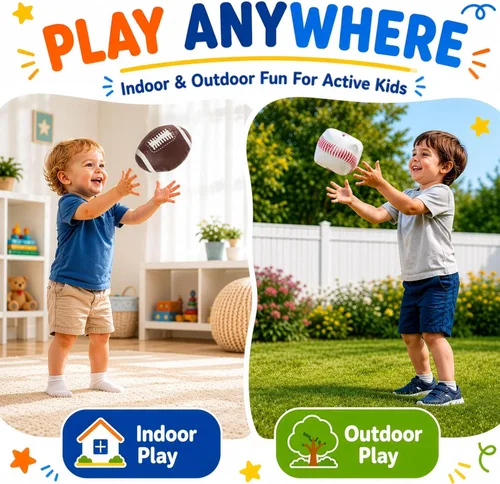 Miniatura 6 de Liberty Imports Paquete de 4 pelotas deportivas de peluche suave de 5 pulgadas para niños, niños pequeños, fútbol, béisbol, baloncesto, fútbol