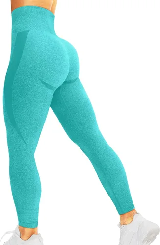 Miniatura 155 de HIGORUN - Leggings sin costuras para mujer, moldeadores, con diseño gráfico de sonrisas, de cintura alta, para el gimnasio, yoga o hacer ejercicio