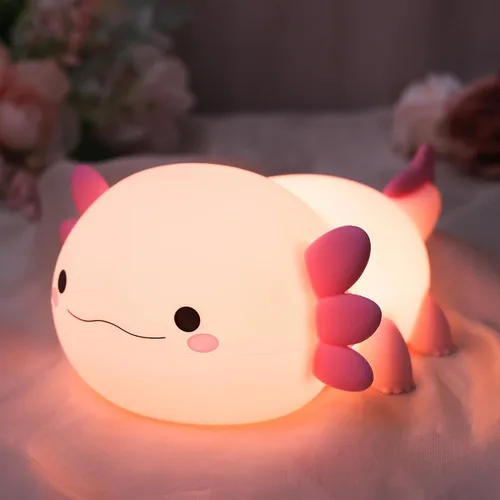 YuanDian Luz Nocturna de Ajolote, Regalo para Adultos, Adolescentes y Bebés. Decora el Dormitorio de los Niños con Lindas Luces Nocturnas de Ajolote