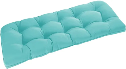 Miniatura 22 de downluxe Cojín de banco para exteriores para muebles de patio, cojines impermeables capitonados extra rellenos para columpio de porche, cojines