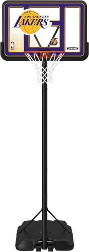 Miniatura 19 de Lifetime Aro de baloncesto portátil, altura ajustable de 7.5 a 10 pies, tablero trasero de 44 pulgadas a prueba de golpes Fusion, base con ruedas